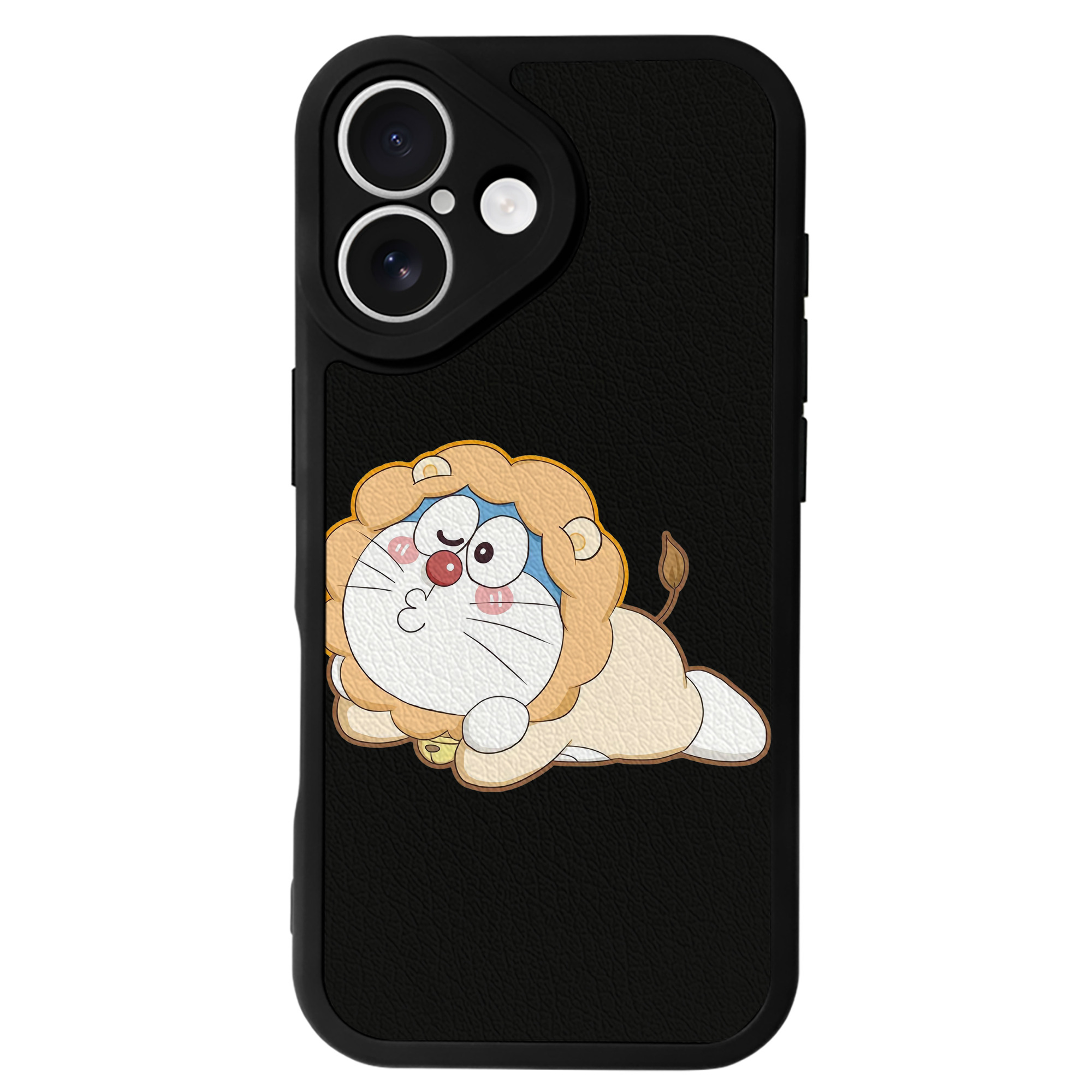 （画像用） ドラえもん Doraemon 【iPhone 16シリーズ対応】シリコンスマホケース（レザー調） 材質：シリコン